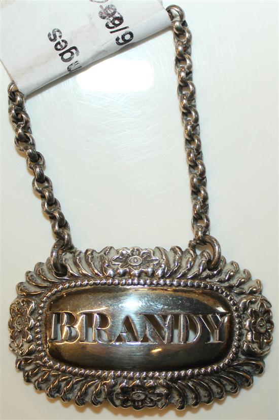 Brandy decanter label